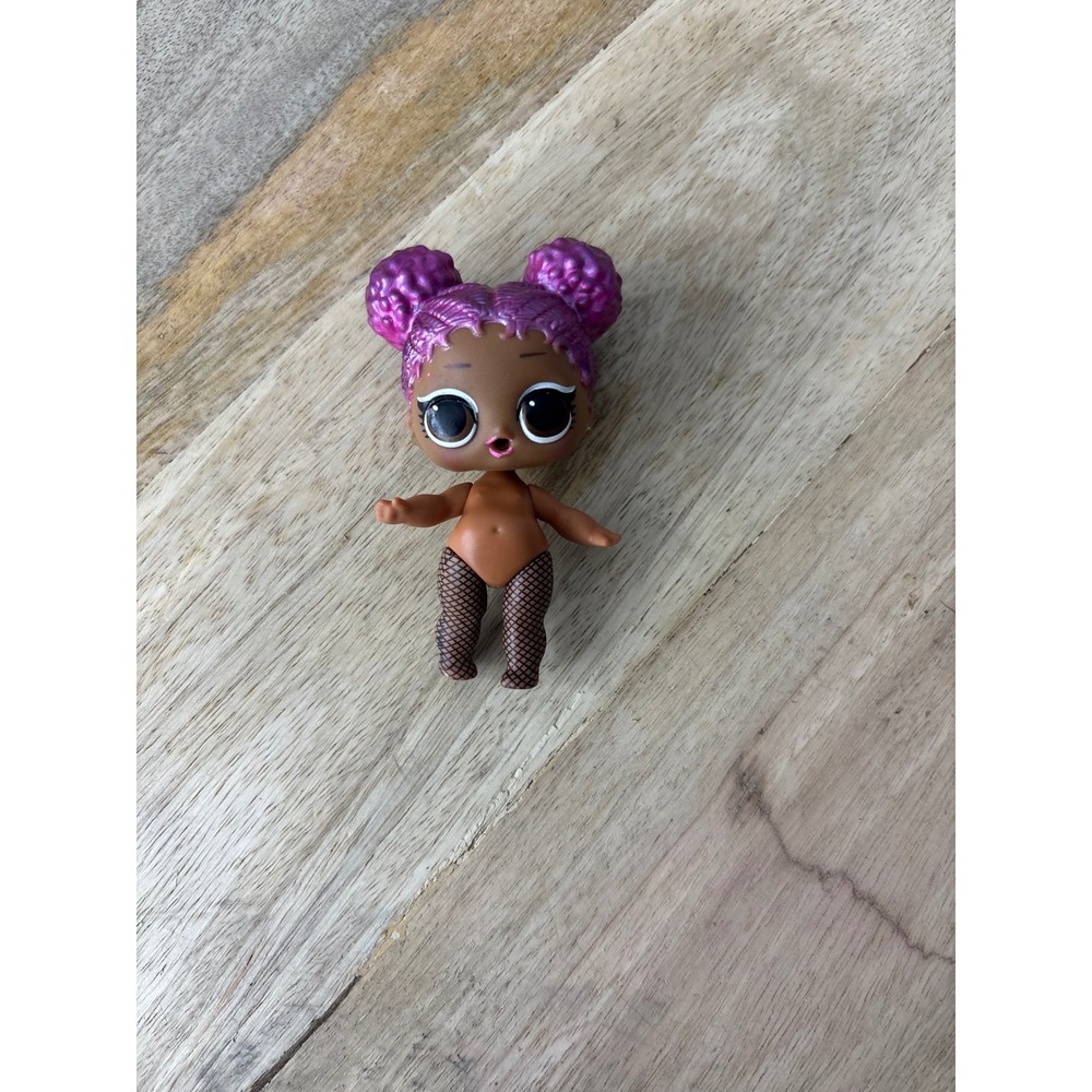 MGA LOL Surprise Doll Purple Braided Space Buns Fishnet Stockings 3 Inch Figure